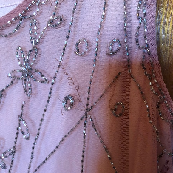 Free People Dusty Pink Beaded Dress -1920 vibes - Picture 6 of 7